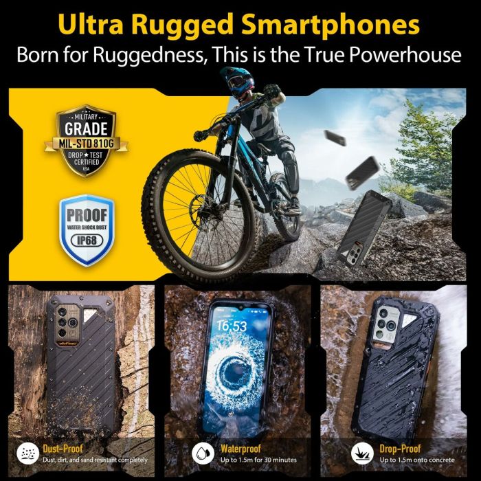 Smartphone Ulefone ARMOR 30 6,67" Mediatek Dimensity 700 12 GB RAM 512 GB Noir 3