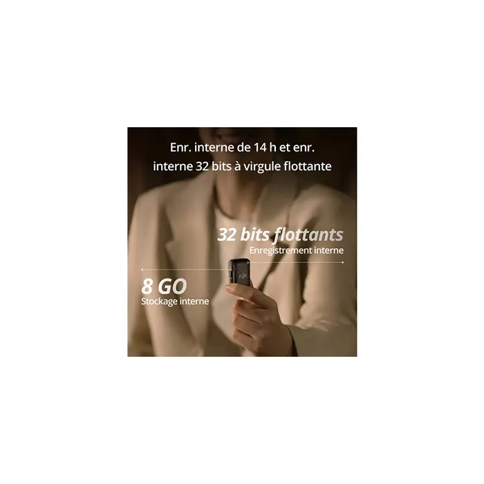 DJI Microphone DJI Mic 2 - Émetteur Micro Sans Fil avec Enregistrement 32 Bit, Portée 250 m, 6h d'Autonomie, Réduction du Bruit - Noir Shadow