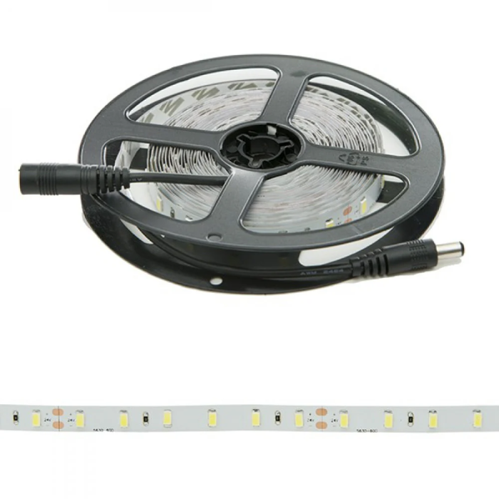 Bandeau LED 300 LEDs SMD2835 40W 3760Lm CRI85 2700K 24VDC IP20 Blanco Cálido x5M GR-RDT2835-60-24-WW 3