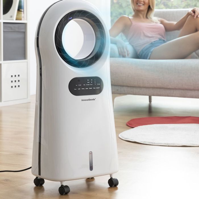 Climatiseur d'Évaporation Ioniseur Sans Lame avec LED Evareer InnovaGoods 0 Climatiseur d'Évaporation Ioniseur Sans Lame avec LED Evareer InnovaGoods 0