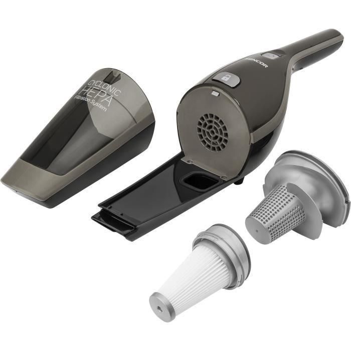 Aspirateur balai sans fil 2-en-1 Sencor SVC 8621TI, 110 W, 50 min autonomie, 0,5 L, batterie Li-Ion 21,6 V, filtre HEPA, brosse rotative, unité manuelle amovible