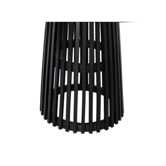 GINER Y COLOMER - Table ronde de salle à manger en bois de mindi finition wengué Ø 120 cm avec base en grille cylindrique 2