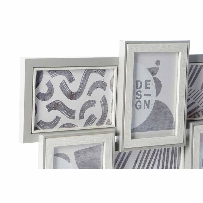 Cadre photo DKD Home Decor 60 x 3 x 32 cm Verre Gris Marron Bois MDF Urbaine (2 Unités) 1