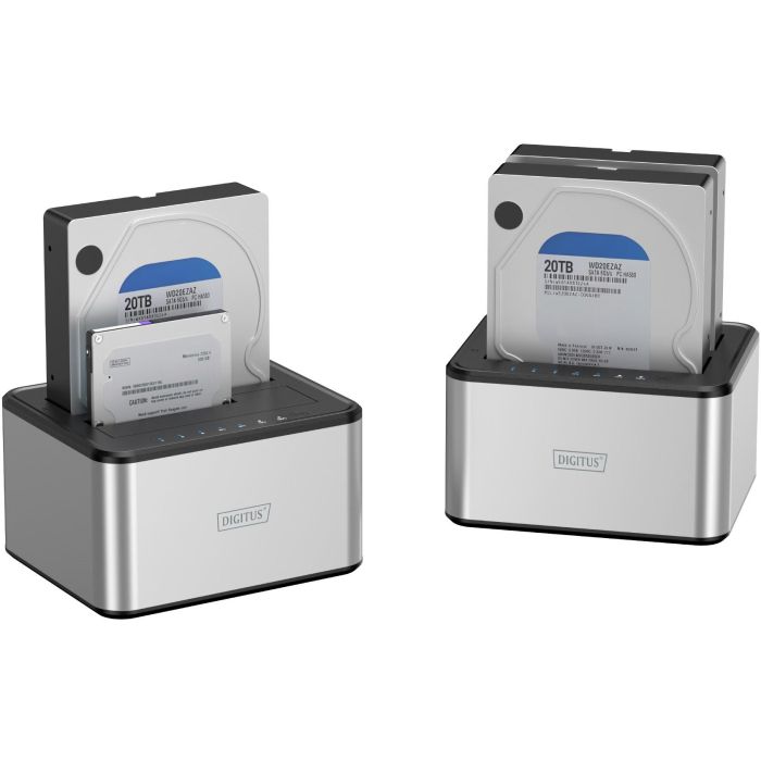 DIGITUS Docking USB ->2x 2,5"/3,5" SATA HHD, SSD silber 4