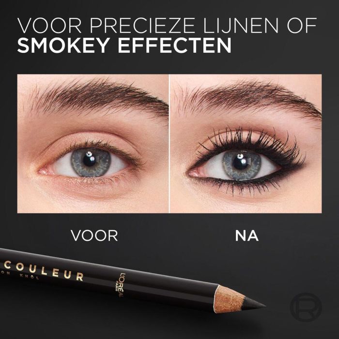 Crayon pour les yeux L'Oreal Make Up HAUTE COULEUR Noir (1 Unité) 5