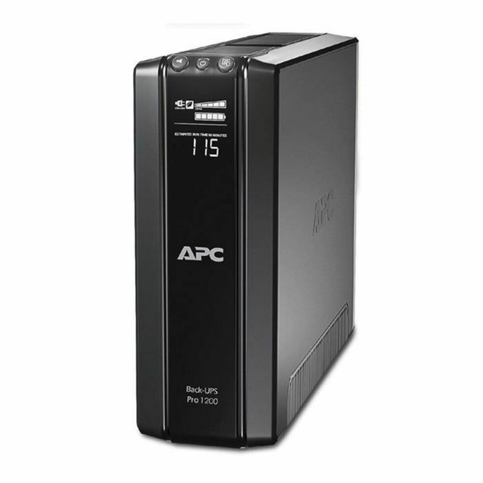APC Back UPS Pro 1200VA / 720W BR1200G-FR Onduleur avec protection réseau Gigabit Ethernet et 6 prises