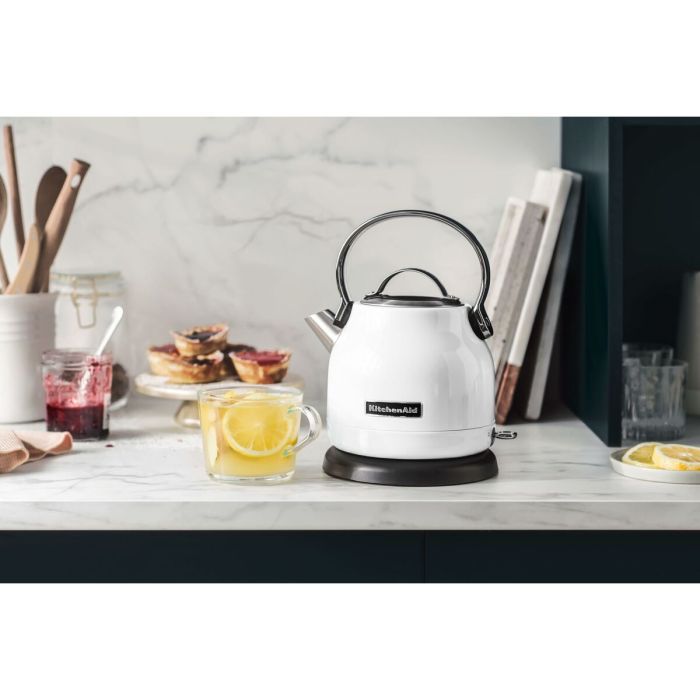 Bouilloire et Théière KitchenAid 5KEK1222EWH Blanc 1,25 L Métal Acier inoxydable 4
