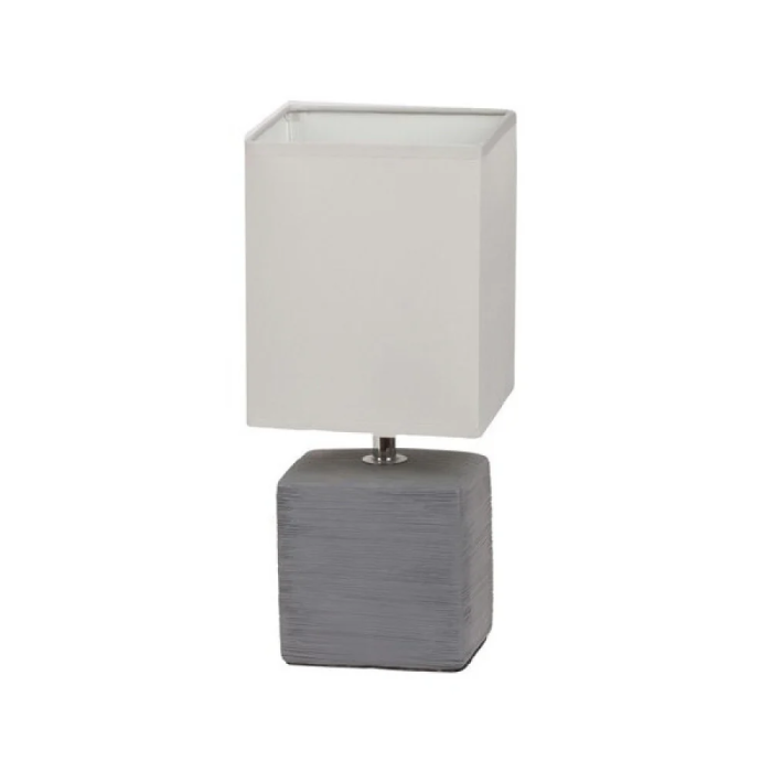 RABALUX Rabalux Orlando Lampe de Table Gris Céramique Métal Textile 30 cm Hauteur 13.5 cm Largeur E14 40W IP20 RAB-4458 0 RABALUX Rabalux Orlando Lampe de Table Gris Céramique Métal Textile 30 cm Hauteur 13.5 cm Largeur E14 40W IP20 RAB-4458 0