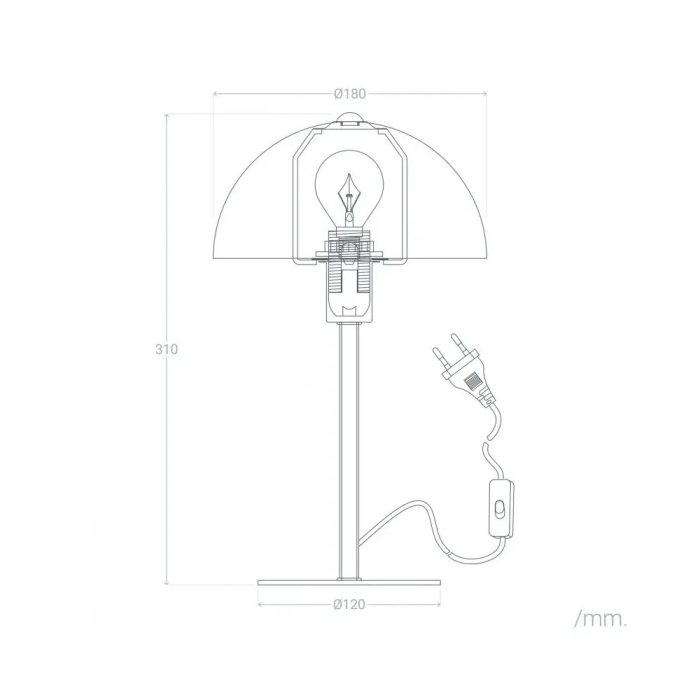 Lampe de Table "Atlantic City" SKD-T1007 Design Moderne Finition Qualité Eclairage LED E27 5