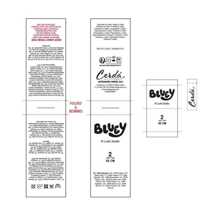 Robe Bluey Bleu clair 1