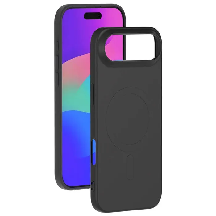 BBC Coque Silicone MagSafe pour iPhone Noir - Protection Premium, Compatible Aimants MagSafe