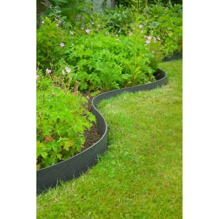 Nature Bordure de jardin 0,12x12 m 5 mm noir 446388 5 Nature Bordure de jardin 0,12x12 m 5 mm noir 446388 5