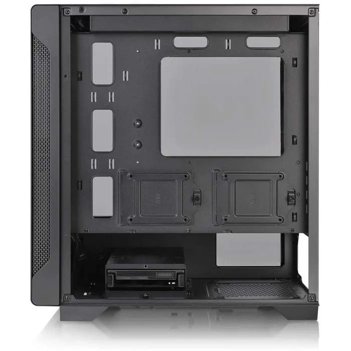 Thermaltake S100 Noir - Boîtier PC Micro-ATX Mini Tour - Sans alimentation - Format Micro-ATX/Mini-ITX - Ventilateur 120 mm - USB 3.0 - Vitre trempée