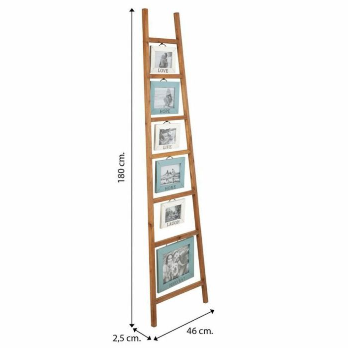 Cadre Photos Alexandra House Living Naturel Bois d'épicéa 2 x 180 x 46 cm Escalier 1