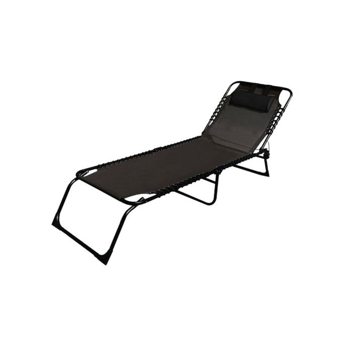Marbueno Chaise Longue Pliante Acier Avec Coussin Jardin et Piscine 190X58X27 cm Noire 10004 0 Marbueno Chaise Longue Pliante Acier Avec Coussin Jardin et Piscine 190X58X27 cm Noire 10004 0