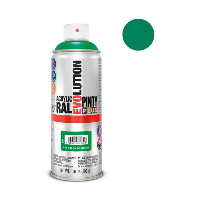 Peinture en spray Pintyplus Evolution RAL 6029 400 ml Mint Green 1