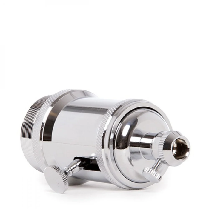 Douille E27 Cuivre Bakélite avec Interrupteur Rotatif, Finition Chrome [AM-AH008]