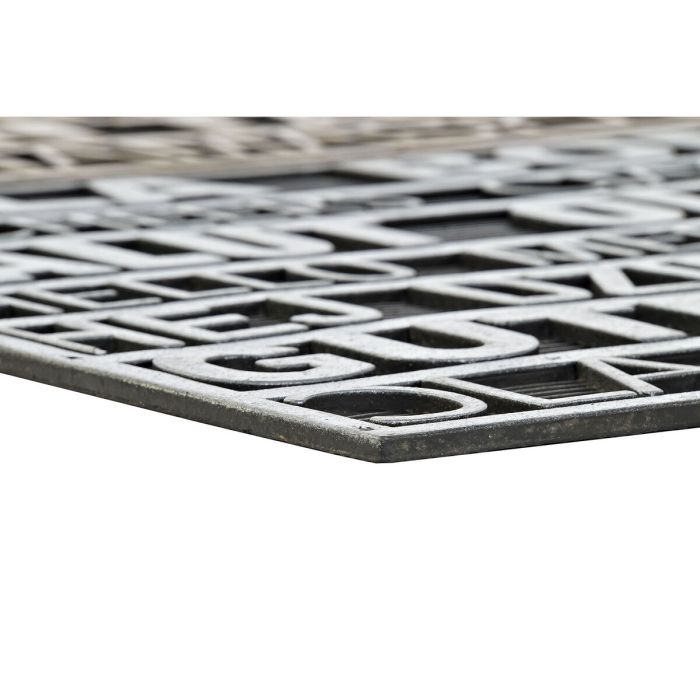 Paillasson DKD Home Decor Argenté Doré Caoutchouc 2 Unités Urbaine (75 x 45 x 0,5 cm) 1