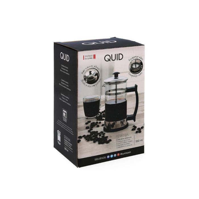Cafetera Vidrio con Émbolo Serenia Quid 35 cL 4 Cafetera Vidrio con Émbolo Serenia Quid 35 cL 4