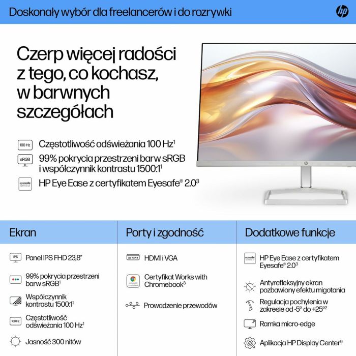 Écran HP 94C17E9 Full HD 23,8" 2