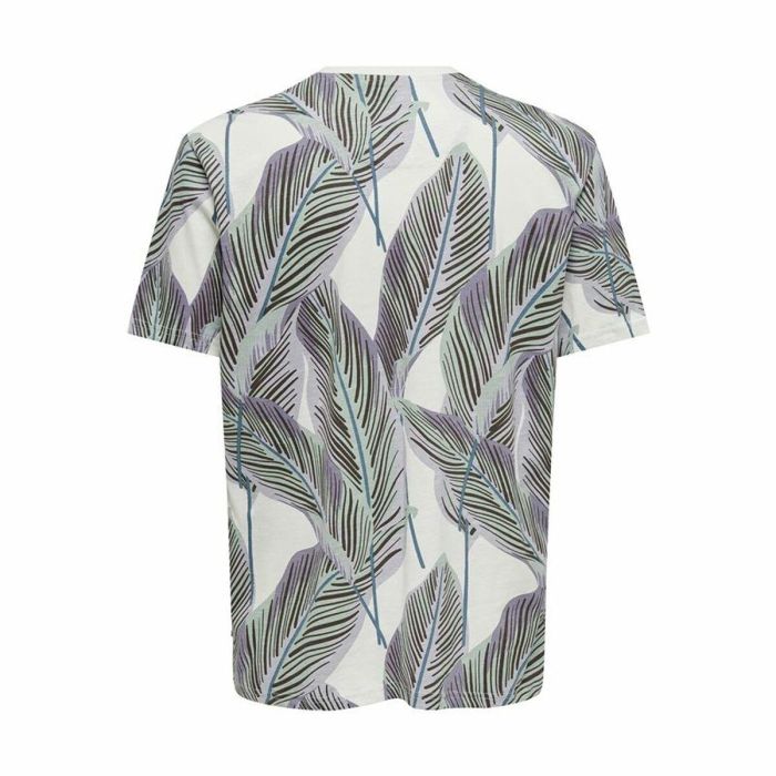 T-shirt à manches courtes homme Only & Sons Onskobe Reg Banana Leaf Bleu Blanc 2