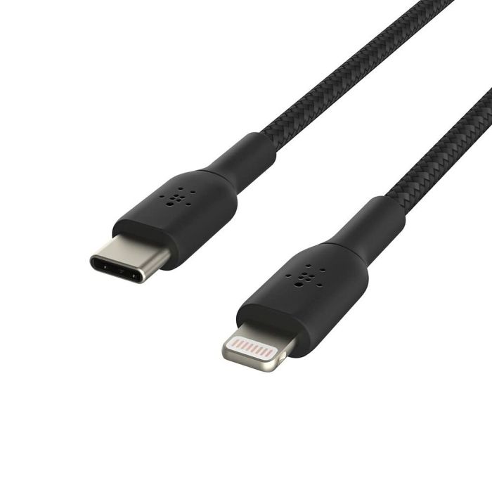 Câble USB-C vers Lightning Belkin CAA004BT2MBK Noir 2 m 8 Câble USB-C vers Lightning Belkin CAA004BT2MBK Noir 2 m 8