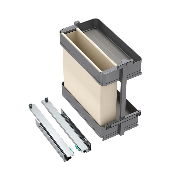 Emuca Chariot extractible avec paniers et panier à pain Harmony avec fermeture à amortie, Module largeur 300mm hauteur 700mm, Acier et Bois, Gris anthracite 0 Emuca Chariot extractible avec paniers et panier à pain Harmony avec fermeture à amortie, Module largeur 300mm hauteur 700mm, Acier et Bois, Gris anthracite 0