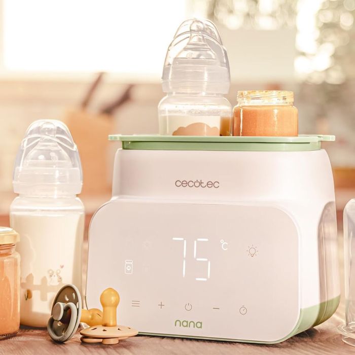 Cecotec Chauffe-biberon double Nana BabyCare blanc avec 4 modes et stérilisateur 2