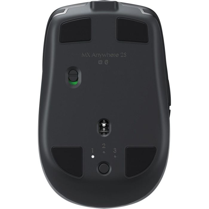 Logitech MX Anywhere 2S Mouse laser 7 buttons wireless 2.4 GHz Bluetooth 4.0 LE USB Unifying receiver graphite 4