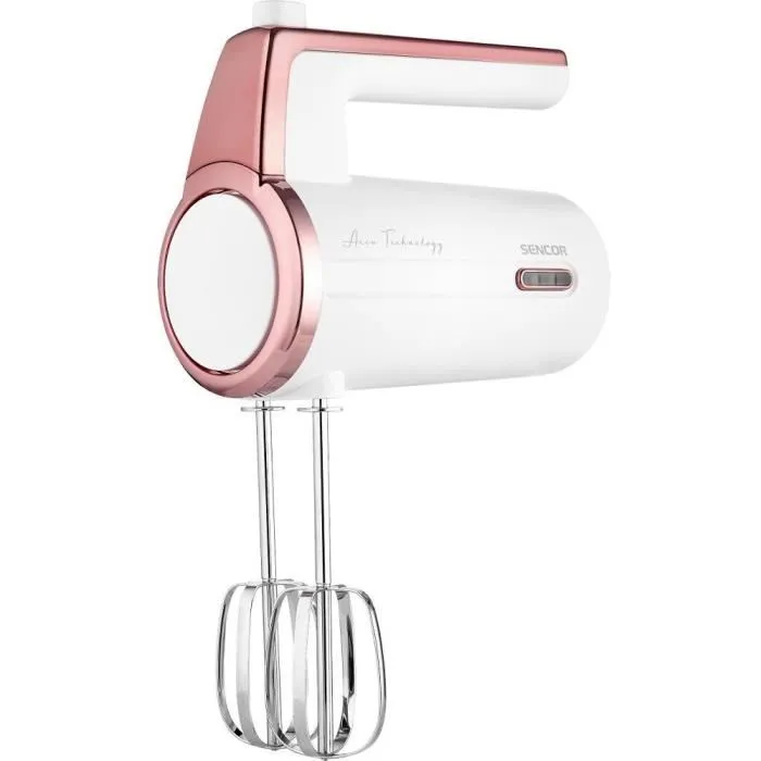 Sencor SHM 9000WH Batteur électrique sans fil avec batterie Li-ion, 3 vitesses, 3 fouets (fouet acier inoxydable), fonctionnement silencieux, indicateur de charge LED