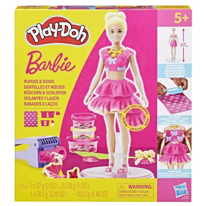 Play-Doh Set de argile à modeler Barbie Dentelle et Nœuds HASG13615X0 0 Play-Doh Set de argile à modeler Barbie Dentelle et Nœuds HASG13615X0 0