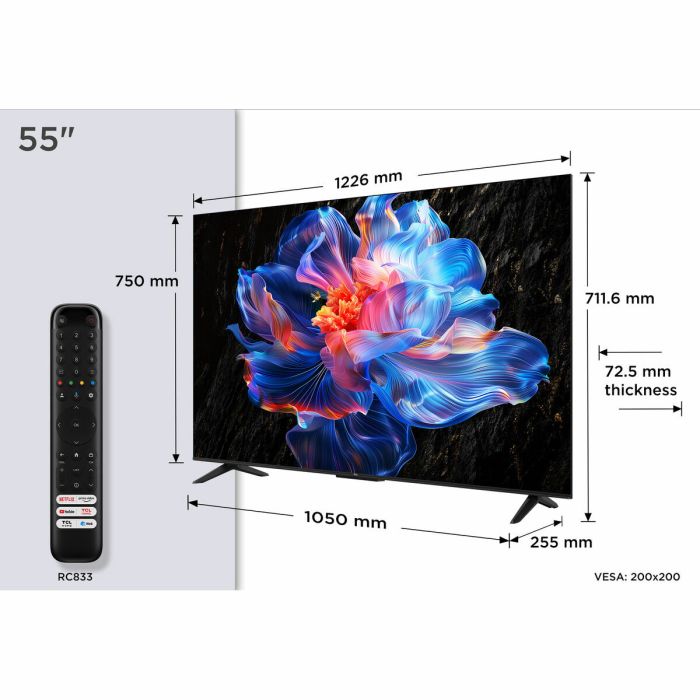 TV intelligente TCL 55P6K 55" 4K Ultra HD LED HDR 16