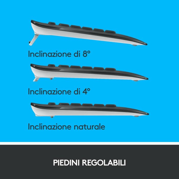 clavier et souris Logitech 920-008679 Italien QWERTY Blanc Noir 8 clavier et souris Logitech 920-008679 Italien QWERTY Blanc Noir 8