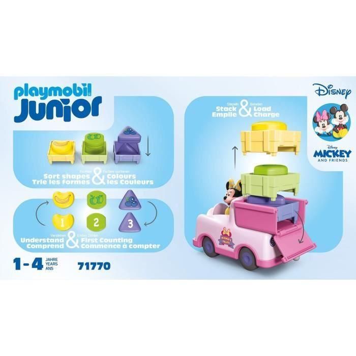 PLAYMOBIL Junior 71770 Minnie avec voiturette a fruits, Disney, 8 pieces, Des 12 mois 4 PLAYMOBIL Junior 71770 Minnie avec voiturette a fruits, Disney, 8 pieces, Des 12 mois 4