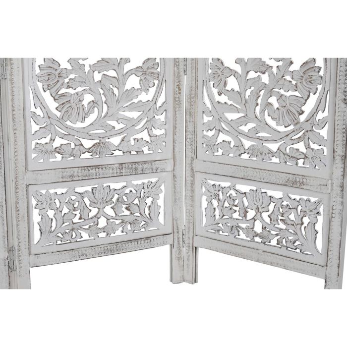 Paravent DKD Home Decor Blanc Bois de manguier Bois MDF 150 x 2 x 180 cm 4