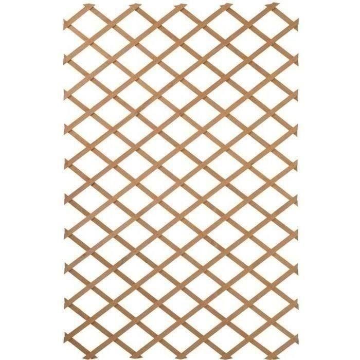 Treillis extensible en bois 100 x 200 cm Nature 0 Treillis extensible en bois 100 x 200 cm Nature 0
