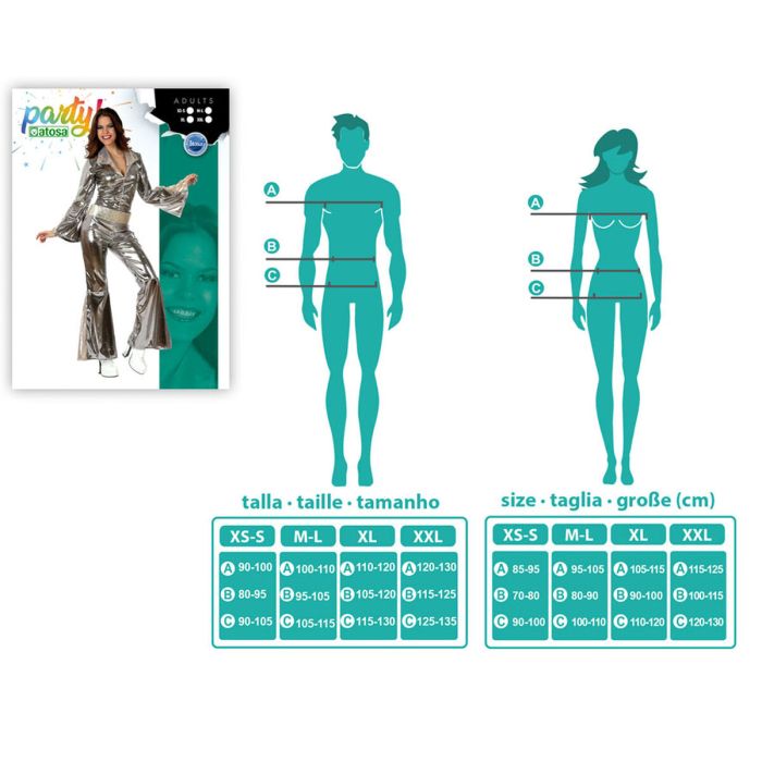 Déguisement pour Adultes Disco Argenté 2