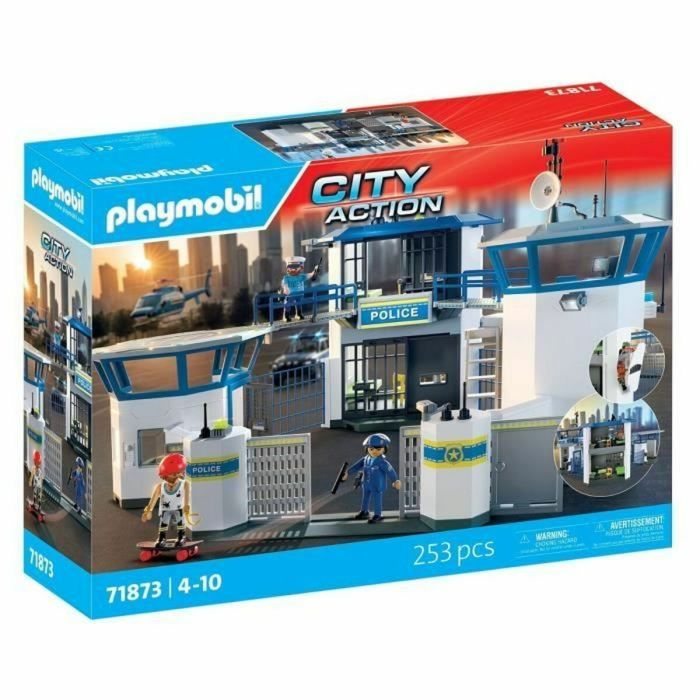 Playmobil PL71873 Centre de Commandement de Police, Officier de Police, Action Urbaine, 253 Pièces, 4 Ans et Plus