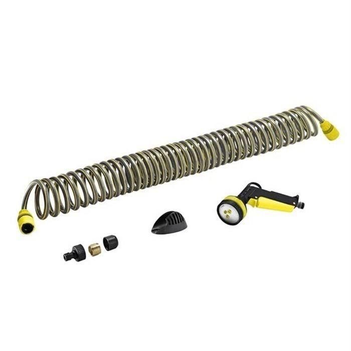 Set spirale d'arrosage - KÄRCHER - 10m - Pistolet multifonction - Raccord universel - Protection Aquastop 2