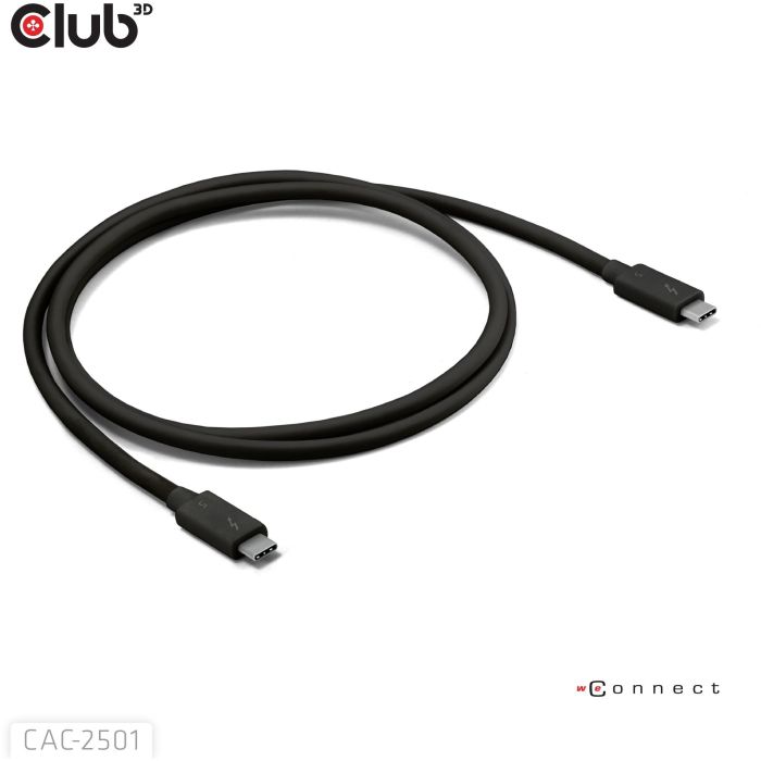 Club3D Kabel Thunderbolt5 zertifi. 8K240Hz/ 80/120Gbps 1m 6