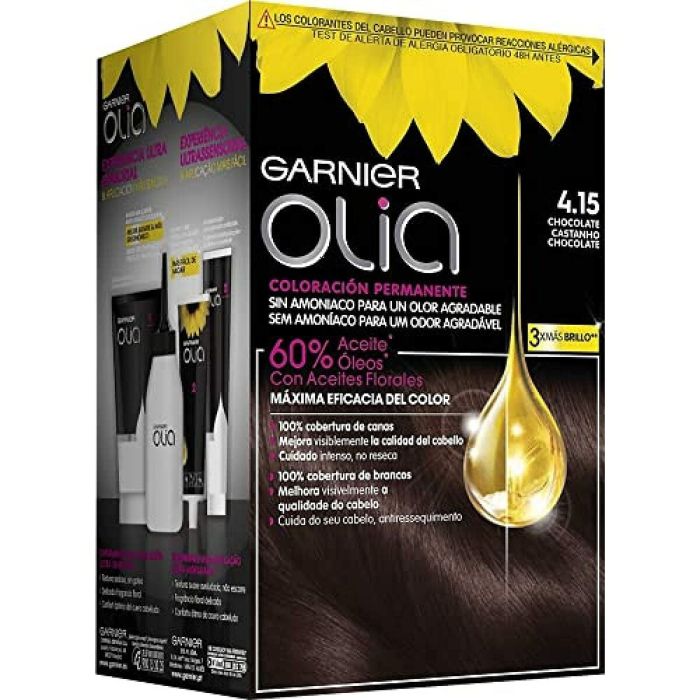 Teinture sans ammoniaque Olia Garnier 3600541234574 Chocolat 0 Teinture sans ammoniaque Olia Garnier 3600541234574 Chocolat 0