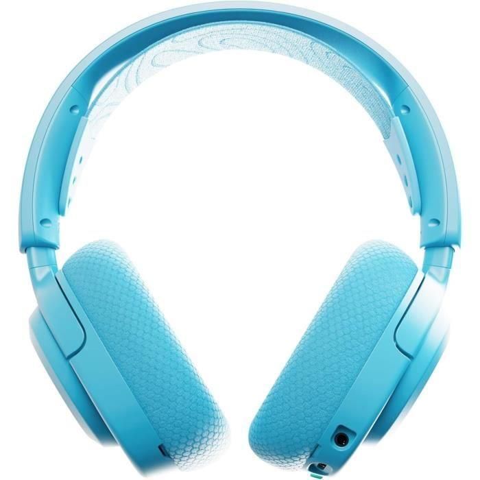 Casque gaming sans fil - STEELSERIES - Arctis Nova 3PW - Autonomie 40h - Bluetooth + 2,4 GHz - Couleur Bleu ciel
