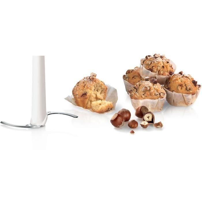 Bosch MMR08R2 Hachoir et Mixeur, 400 W, Capacité 0,8 L, Lame Acier Inoxydable, avec Batteur à Blancs, Design Rouge et Gris