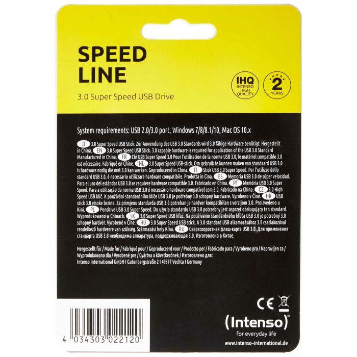 Clé USB INTENSO Speed Line Noir 16 GB 7 Clé USB INTENSO Speed Line Noir 16 GB 7