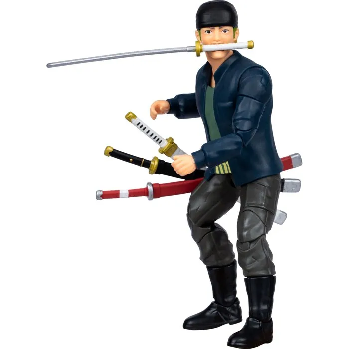One Piece - Figurine articulée Zoro - 15 cm - 12 points d'articulation - Avec accessoires - Inspirée de l'adaptation Netflix - À partir de 4 ans