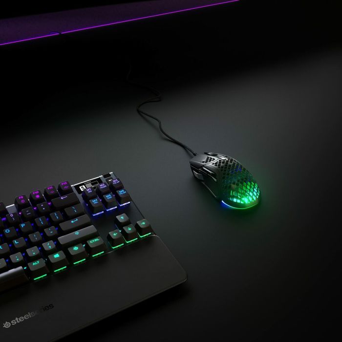 Souris Gaming SteelSeries Aerox 5 Jeux Noir Avec câble Lumières LED 6 Souris Gaming SteelSeries Aerox 5 Jeux Noir Avec câble Lumières LED 6
