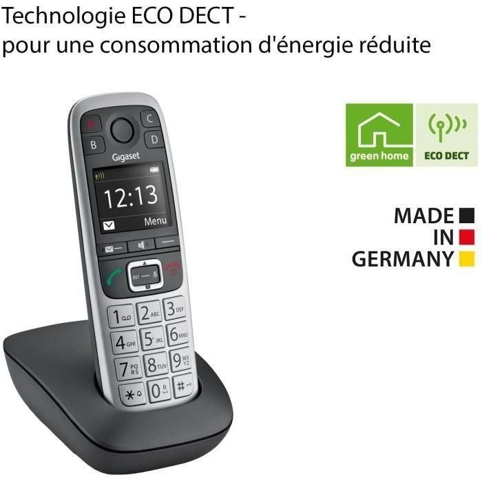 Gigaset Téléphone sans fil dect silver - giga e 560 silver 5