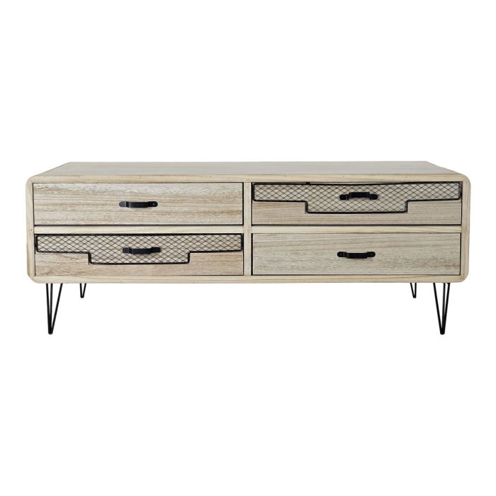 Meubles de télévision DKD Home Decor Métal Bois de paulownia (115 x 61 x 43 cm) 2