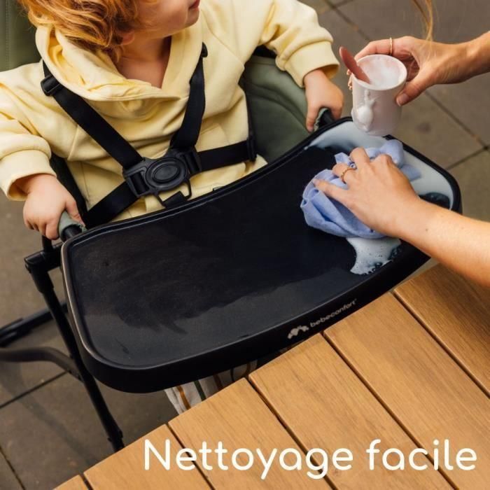 BEBECONFORT LILY Chaise haute bébé, ultra compacte et légere, confort optimal, de 6 mois a 3 ans, jusqu'a 15 kg, Mineral green 5