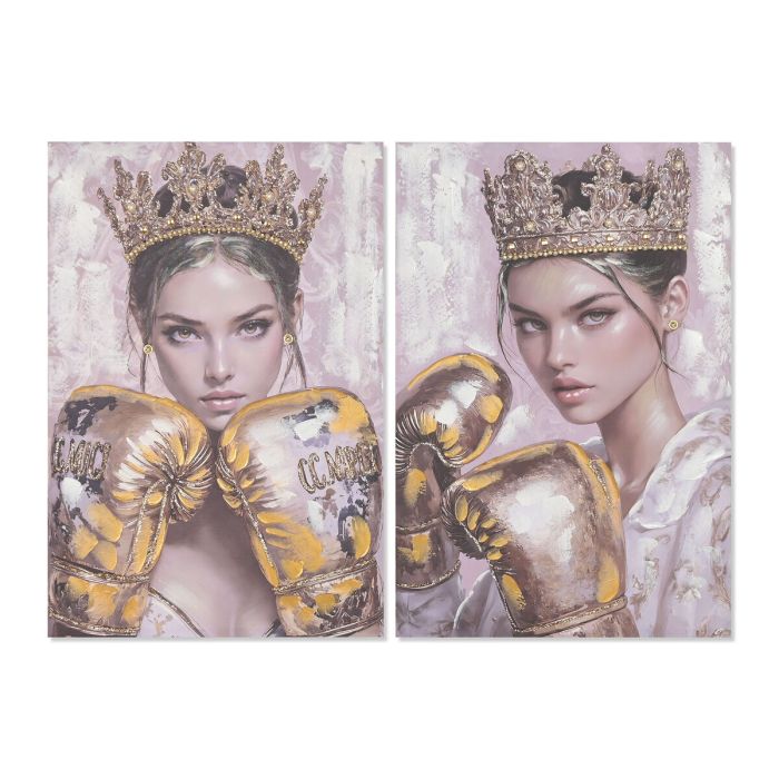 Toile Home ESPRIT Rose Doré Gant de boxe 60 x 3 x 90 cm (2 Unités) 0 Toile Home ESPRIT Rose Doré Gant de boxe 60 x 3 x 90 cm (2 Unités) 0